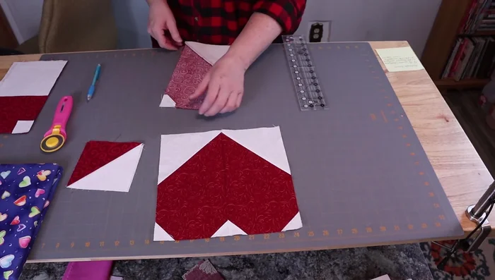 Assemble the heart by joining the pieces along the drawn lines.