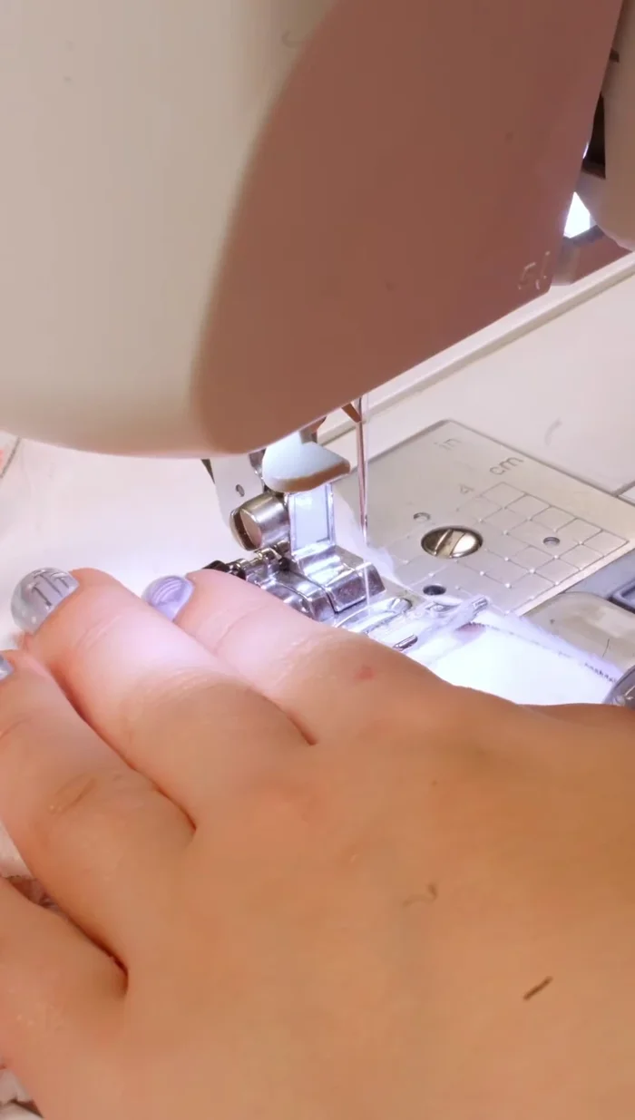 Attach the top shark pieces to the white minky bottom, leaving a small opening for turning and stuffing.