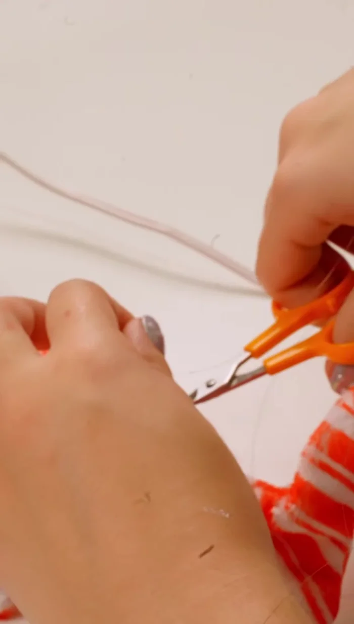 Close the opening with a ladder stitch.