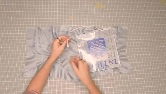 Create channels for underwire using bias tape.