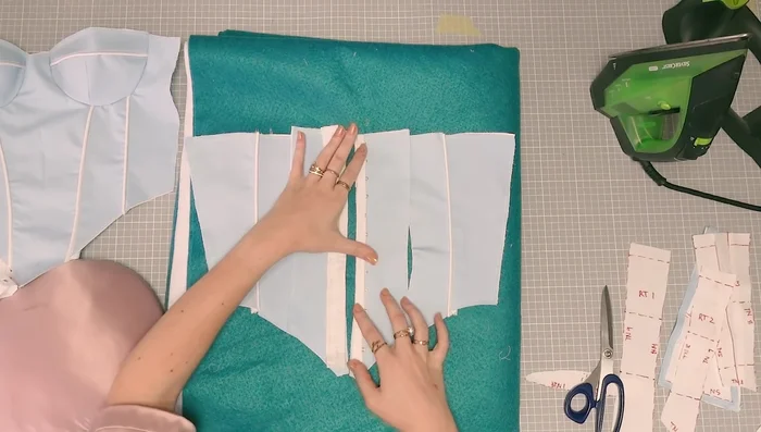 Sew the back pieces together.