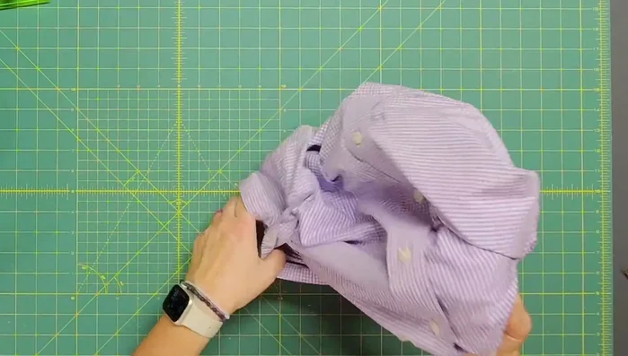 Turn the pillow right side out through the opening. Trim and adjust edges as needed.