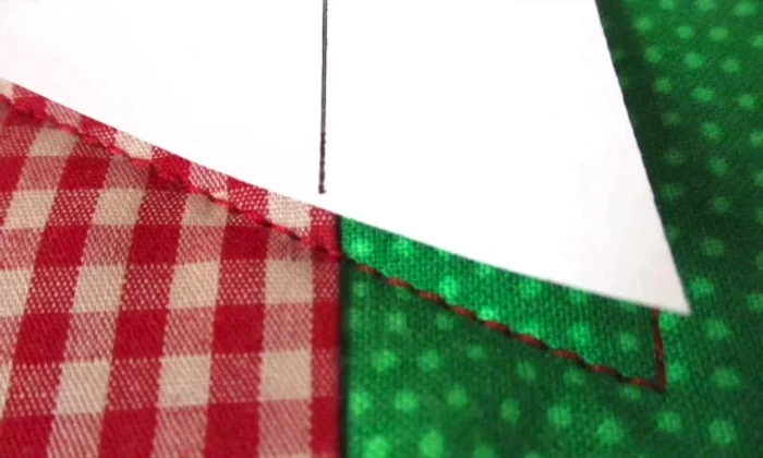 Stitch around the template, close to the edge, leaving a space for stuffing.