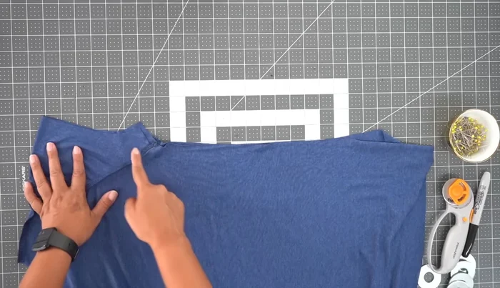 Sew side seams: Sew the side seams, including the underarm seams, using 5/8 inch seam allowance. Serge or zig-zag stitch the raw edges.