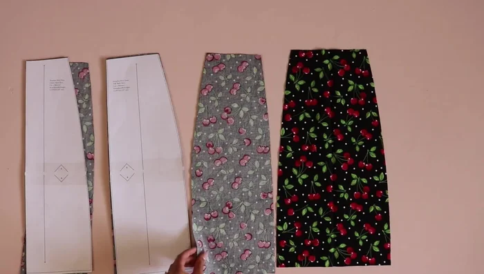 Sew the skirt vertical seam lines. If making a slit, finish the slit edges and sew from the top to the desired slit length. Press seam open, fold under, and stitch down.