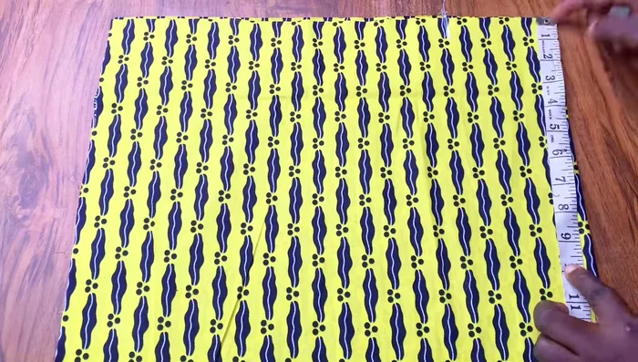 Cut out the neckline pattern. You should have a 1-inch opening at the center.