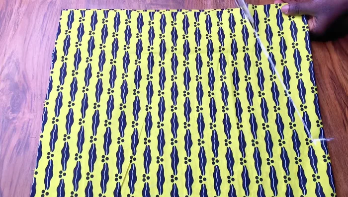 Cut out the neckline pattern. You should have a 1-inch opening at the center.