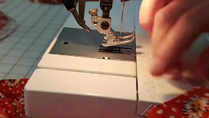 Create a belt loop on the left side seam to secure the tie.