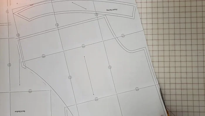 Fuse interfacing to the facings by sewing interfacing to the wrong side of the facing with a 1/4 inch seam allowance, then pressing to adhere.