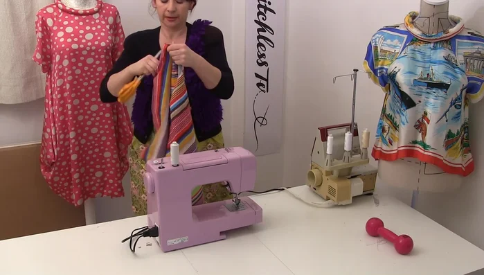 Finish the other shoulder seam in the same way.