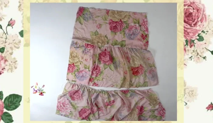 Gather Tier C and attach it to Tier A and B, right sides together, using a straight stitch.