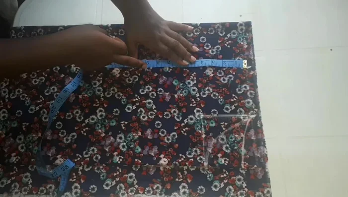 Mark other measurements: shoulder to bust point (12 inches), shoulder to half-length (17 inches).