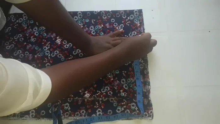 Mark other measurements: shoulder to bust point (12 inches), shoulder to half-length (17 inches).