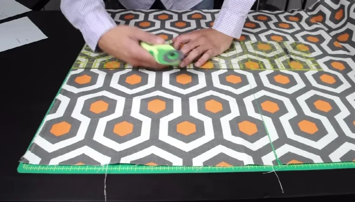 Cut out all fabric pieces using pre-made templates.