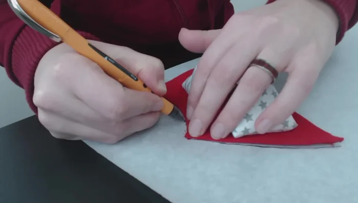 Trace the cap pieces onto paper, adding a seam allowance.