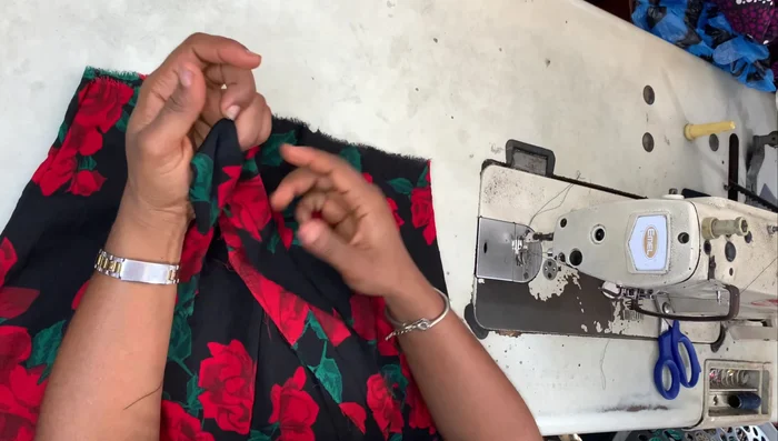 Insert zipper. Hem the skirt.