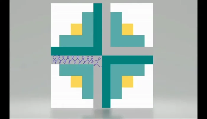 Use different quilting designs or patterns for each section. Alternate designs for visual interest.