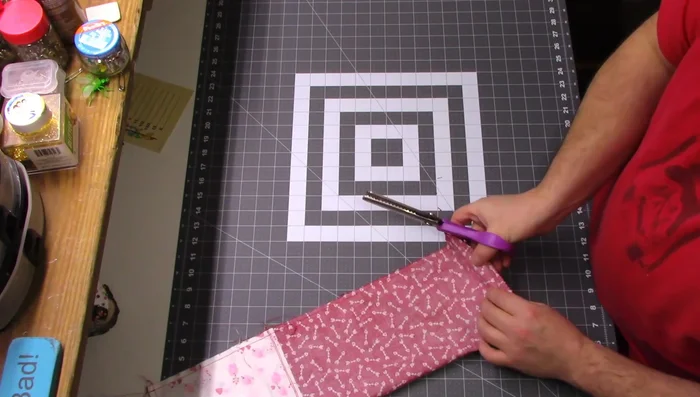 Pink the seams: Use pinking shears to finish the raw edges.