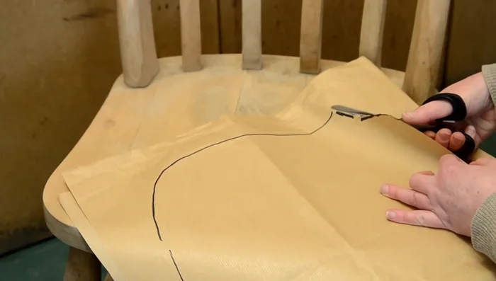 Add seam allowances to your template. Mark where to sew on cushion ties.