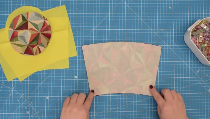 Attach external base panel to the external fabric pieces.