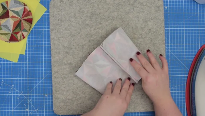 Attach external base panel to the external fabric pieces.