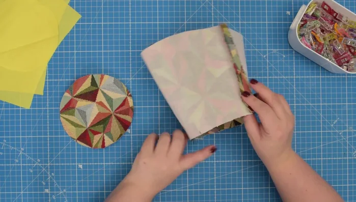 Attach external base panel to the external fabric pieces.