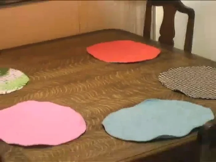 Steam out your finished placemats.