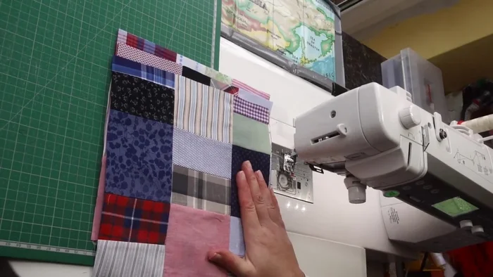 Sew Blocks Together: Sew the prepared fabric blocks together to create a long strip. Ensure straight seams.