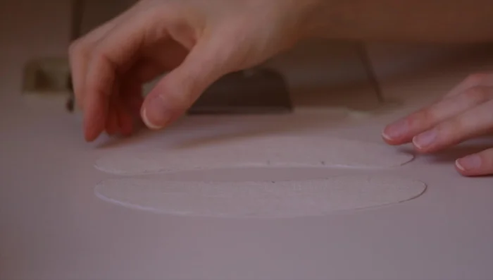 Sew banana: Place banana pieces together, aligning notches; stitch around the edge, leaving an opening.