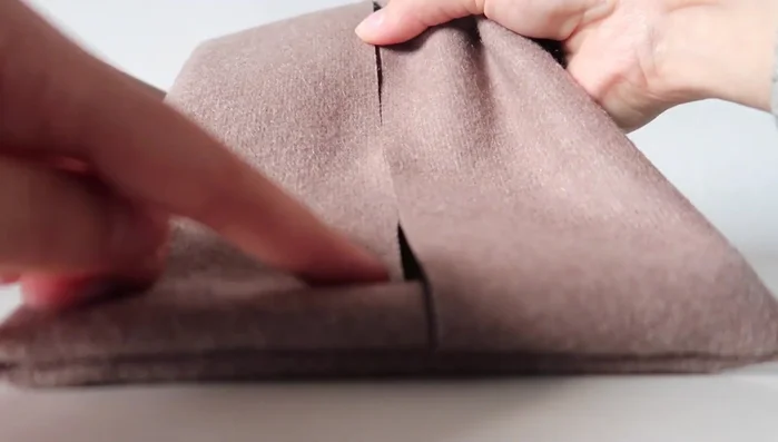 Sew the long edges, leaving gaps for stuffing.