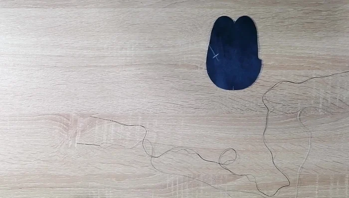 Sew the sides of the trunk piece together, leaving the thumb opening.