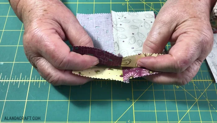 Sew along the edges with a 1/4 inch seam, chain piecing if desired.