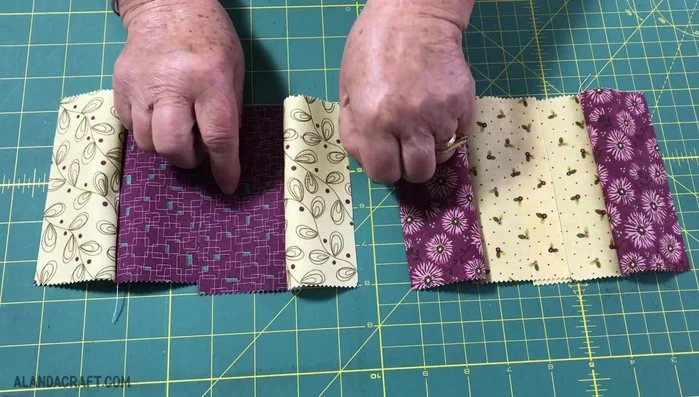 Press seams towards the dark side of the fabric.