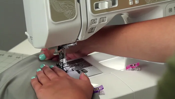 Sew the circles together using a sewing machine, leaving a gap of a few inches before completing the circle.