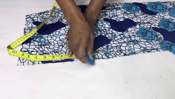 Sew the side seams and back vent of the skirt.