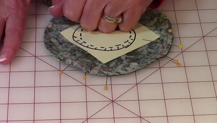 Stitch around the edges, leaving a 2.5-inch opening.