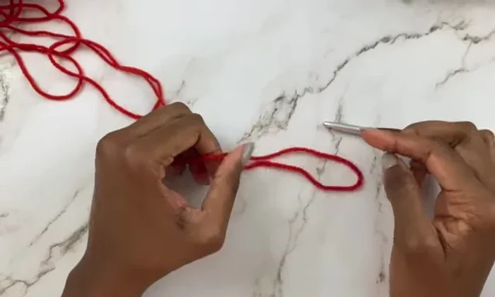 Chain a multiple of seven plus two (example: chain 30 for an 8-9 inch wide scarf).