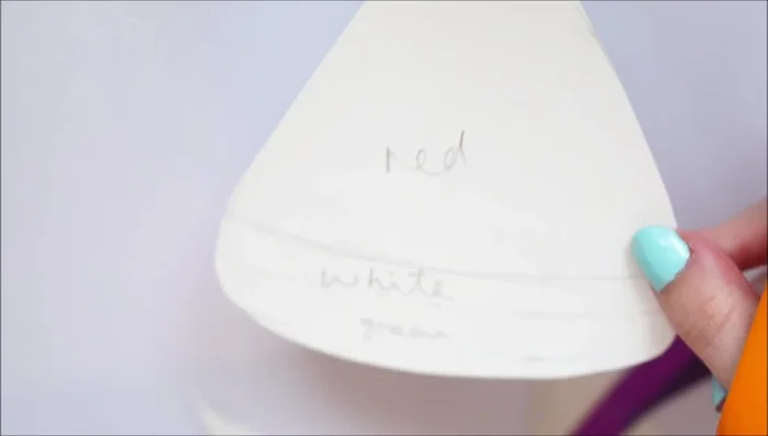 Cut two pieces of red plush fabric using the template.