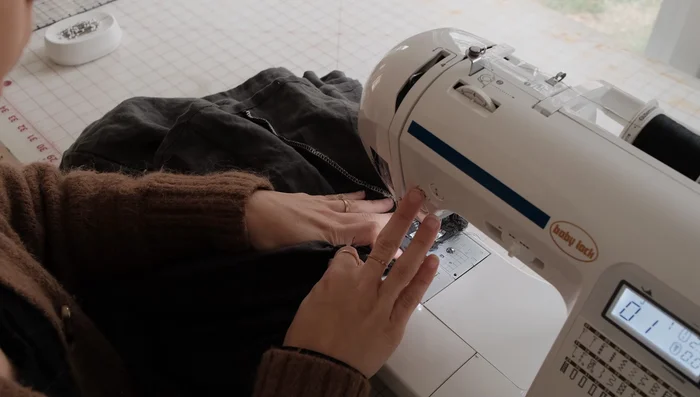 Hem the bottom tier.