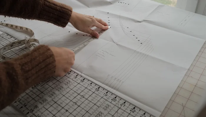 Shorten the bodice length of your pattern piece to 12 inches (optional, if you don't want a higher tear).