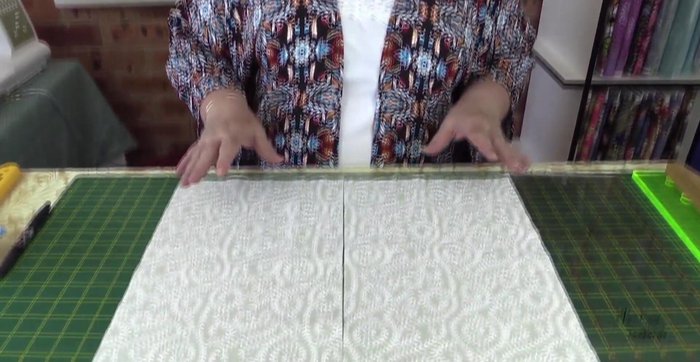 Top stitch along the edges of both backing pieces, as close to the fold as possible. 