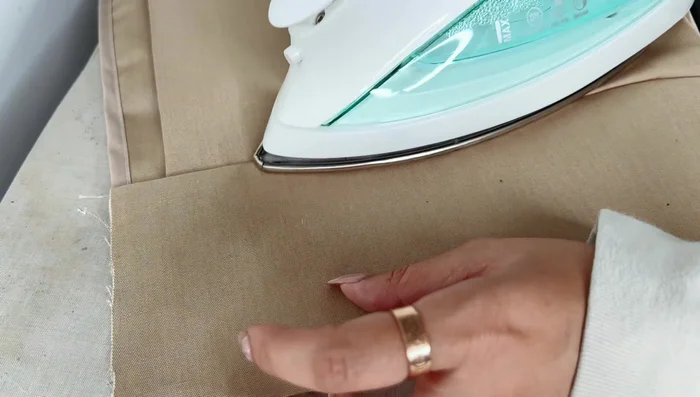 Sew down the side seam of your choice (front or back).