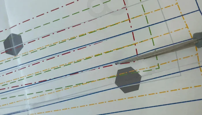 Cut out pattern pieces along the colored lines corresponding to your size. Cut two front and back skirt pieces, four yoke pieces (two for lining), and two interfacing pieces for the yoke.