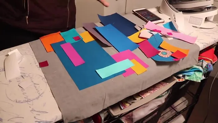 Fuse the collage in place in sections.