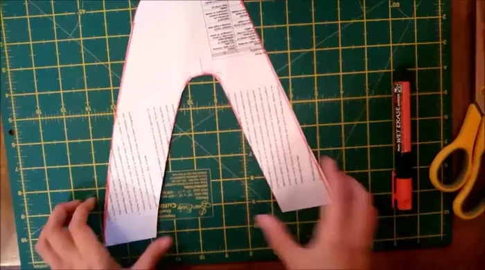 Cut out the sole and upper patterns.