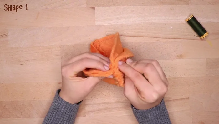 Sew along the lines, leaving a small opening at the top.