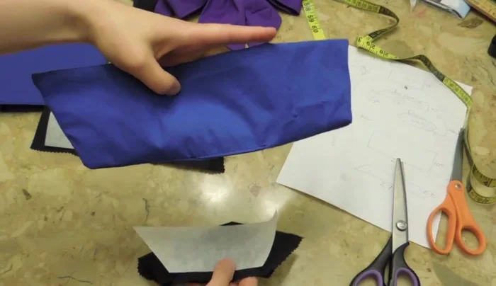 Turn the secondary piece inside out and sew the opening closed.