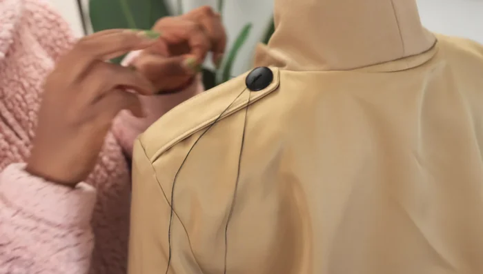 Hand-sew buttons to the front.