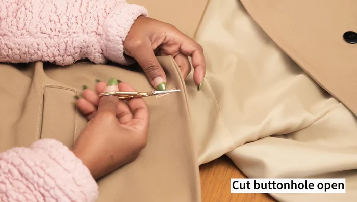 Hand-sew buttons to the front.