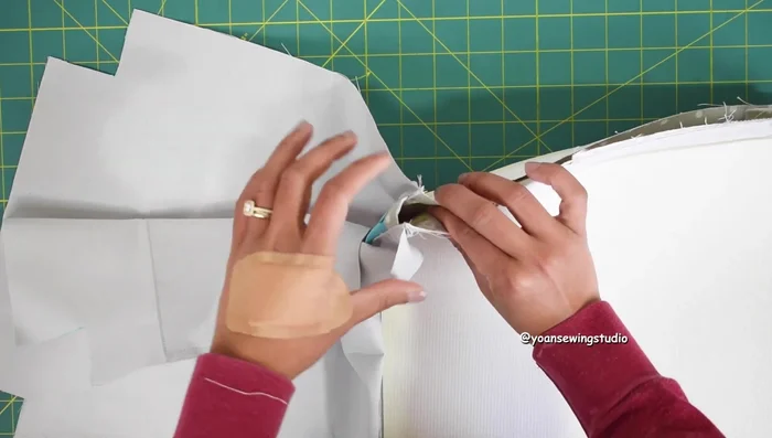 Sew the exterior and interior together, leaving an opening to turn the bag right side out.